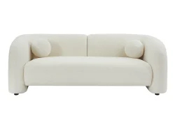 Sofá de 2 lugares em tecido bouclé branco OVOTAS^Vente-unique New