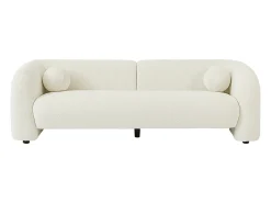 Sofá de 3 lugares em tecido bouclé branco OVOTAS*Vente-unique Best