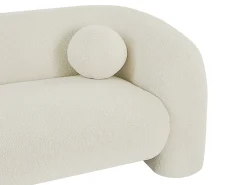Sofá de 3 lugares em tecido bouclé branco OVOTAS*Vente-unique Best
