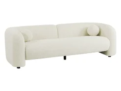 Sofá de 3 lugares em tecido bouclé branco OVOTAS*Vente-unique Best