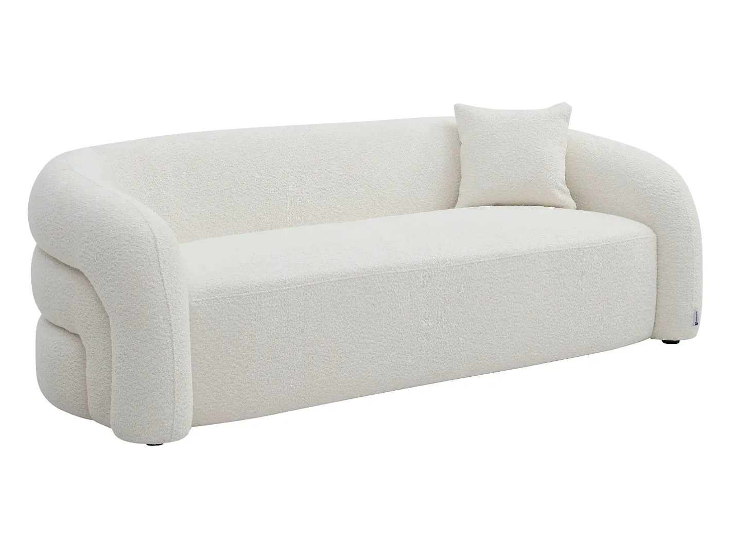 Sofá de 3 lugares em tecido bouclé LAPIOTA da*Maison Céphy Clearance