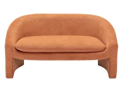 Vente-unique Sofá*Sofá de 2 lugares em tecido cor estilo design OSSANA Terracota