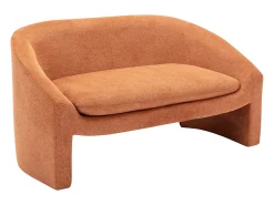 Vente-unique Sofá*Sofá de 2 lugares em tecido cor estilo design OSSANA Terracota