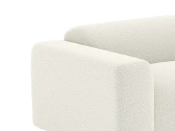 Maison Céphy Sofá*Sofá de 3 lugares em tecido bouclé cor branca POGNI da Branco