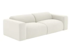 Maison Céphy Sofá*Sofá de 3 lugares em tecido bouclé cor branca POGNI da Branco