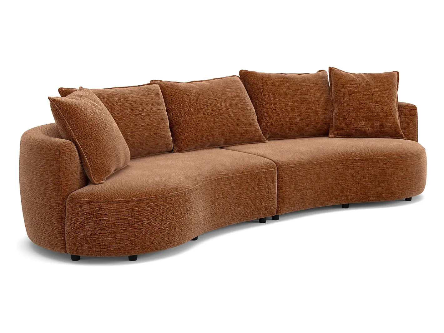 Sofá de 4 lugares em tecido chenille CEPRANO da*Maison Céphy Best