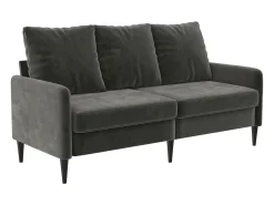 Sofá de 3 lugares em veludo escuro^Dorel Home Best