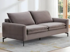 Hot Sofá de 3 lugares em veludo estilo contemporâneo - ISENA Sofá