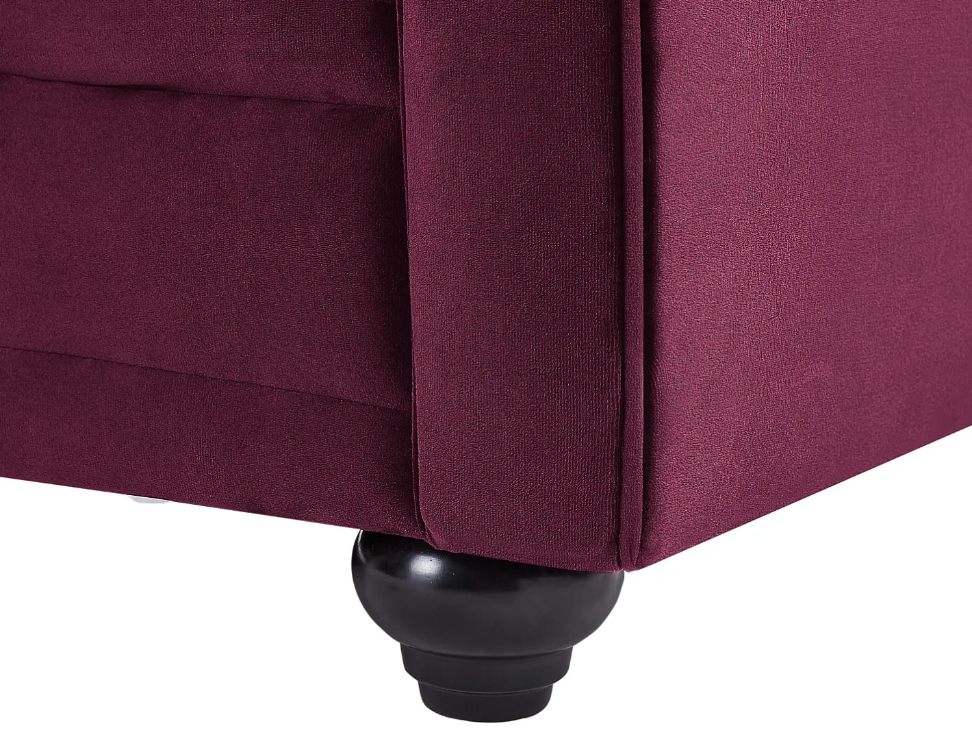 Best Sofá de 2 lugares em veludo de cor roxa CHESTERFIELD Sofá