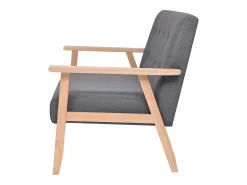 Sofá de 2 lugares para sala de estar sala de TV casa uso interno 113,5 x 67 x 73,5 cm tecido cinza escuro 02_0019564*Helloshop26 New