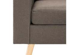 Sofá de 2 lugares para sala de estar sala de TV decoração de interiores tecido bege 02_0019447*Helloshop26