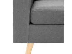 Clearance Sofá de 2 lugares para sala de estar sala de TV decoração de interiores tecido cinza claro 02_0019070 Sofá