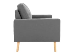 Clearance Sofá de 2 lugares para sala de estar sala de TV decoração de interiores tecido cinza claro 02_0019070 Sofá