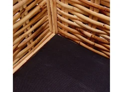 Sofá de 2 lugares para sala de estar sala de TV casa decoração de interiores em rattan natural 02_0019645^Helloshop26 Online