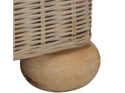 Sofá de 2 lugares para sala de estar sala de TV ou decoração de interiores com almofadas de rattan natural 02_0020837*Helloshop26 Discount