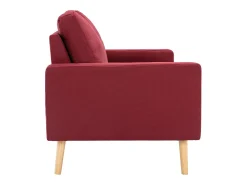 Sofá de 2 lugares para sala de estar sala de TV decoração de interiores tecido vermelho borgonha 02_0020600*Helloshop26 Clearance
