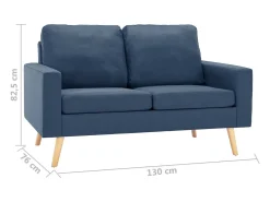 Sofá de 2 lugares para sala de estar sala de TV decoração de interiores tecido 02_0019448*Helloshop26 Sale