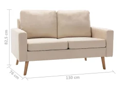 Sofá de 2 lugares para sala de estar sala de TV decoração de interiores tecido 02_0020832*Helloshop26
