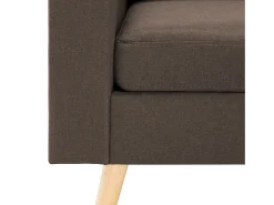 Sofá de 2 lugares para sala de estar decoração de interiores tecido marrom 02_0019449*Helloshop26 Best