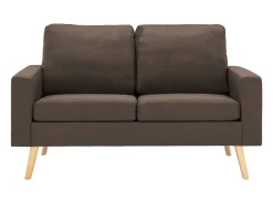 Sofá de 2 lugares para sala de estar decoração de interiores tecido marrom 02_0019449*Helloshop26 Best