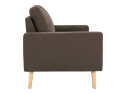 Sofá de 2 lugares para sala de estar decoração de interiores tecido marrom 02_0019449*Helloshop26 Best