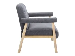 Sofá de 2 lugares para sala de estar decoração de interiores tecido cinza escuro 02_0020063^Helloshop26
