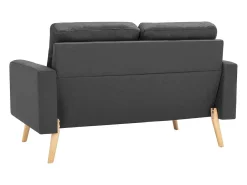 Sofá de 2 lugares para sala de estar sala de TV decoração de interiores tecido cinza escuro 02_0020602*Helloshop26 Clearance