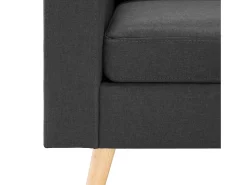 Sofá de 2 lugares para sala de estar sala de TV decoração de interiores tecido cinza escuro 02_0020602*Helloshop26 Clearance