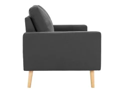 Sofá de 2 lugares para sala de estar sala de TV decoração de interiores tecido cinza escuro 02_0020602*Helloshop26 Clearance