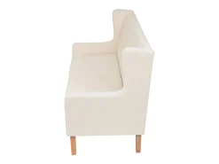 Sofá de 2 lugares para sala de estar sala de TV decoração de interiores tecido creme 02_0020197*Helloshop26 Best