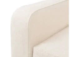 Sofá de 2 lugares para sala de estar sala de TV decoração de interiores tecido creme 02_0020197*Helloshop26 Best