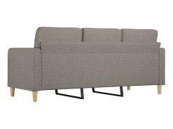 Best Sofá de 3 lugares tecido 180 cm cinzento-acastanhado PT184787 Sofá