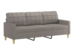 Best Sofá de 3 lugares tecido 180 cm cinzento-acastanhado PT184787 Sofá