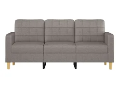 Best Sofá de 3 lugares tecido 180 cm cinzento-acastanhado PT184787 Sofá