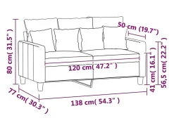 Best Sofá de 2 lugares tecido 120 cm cor Sofá