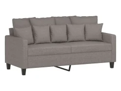Hot Sofá de 2 lugares tecido 140 cm cinzento-acastanhado PT304161 Sofá
