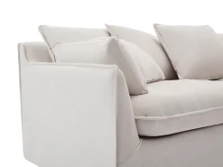Vente-unique Sofá*Sofá de 3 lugares tecido com apoios de braço adicionais CABORNI Bege