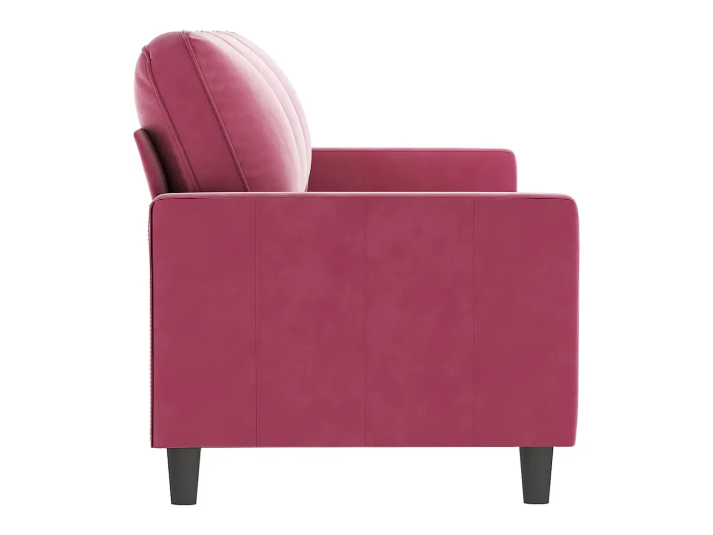 Sofá*Sofá de 3 lugares veludo 180 cm tinto PT505673 Vermelho