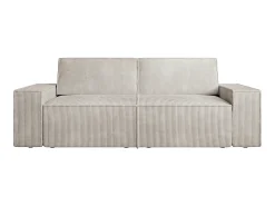 Vente-unique Sofá*Sofá de 3 lugares veludo canelado design AMELIA Bege