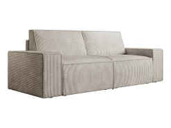 Vente-unique Sofá*Sofá de 3 lugares veludo canelado design AMELIA Bege