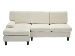 Sofá de canto 3 lugares em forma de L - 194x118x81 cm - Modular - Almofadas macias - Linho -^ModernLuxe Outlet