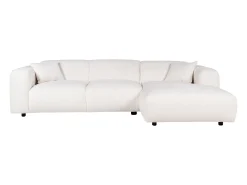 Maison Céphy Sofá*Sofá de canto direito em tecido bouclé POGNI da Branco
