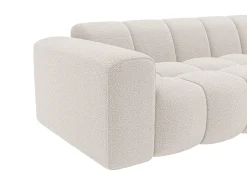 Sofá de canto direito em tecido chenille CALESO da*Maison Céphy Discount