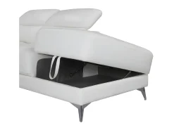 Sofá de canto direito relax elétrico em pele - PASCALINE^LINEA SOFA Discount