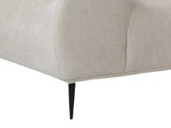 Vente-unique Sofá*Sofá de canto direito tecido chenille cor 5 lugares MALIADA Bege
