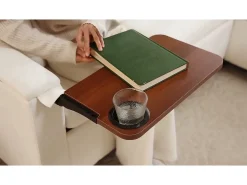 Sofá de canto em chenille - con função de dormir - con USB, Type-C e lâmpada de leitura - encosto dobrável con dois porta-copos - con banco - Cinza^ModernLuxe Clearance
