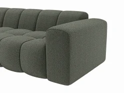 Sofá de canto esquerdo em tecido chenille CALESO da*Maison Céphy Discount