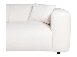 Maison Céphy Sofá*Sofá de canto esquerdo em tecido bouclé POGNI da Branco
