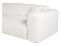Maison Céphy Sofá*Sofá de canto esquerdo em tecido bouclé POGNI da Branco