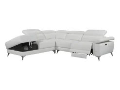 Sofá de canto esquerdo relax elétrico em pele - PASCALINE^LINEA SOFA Best